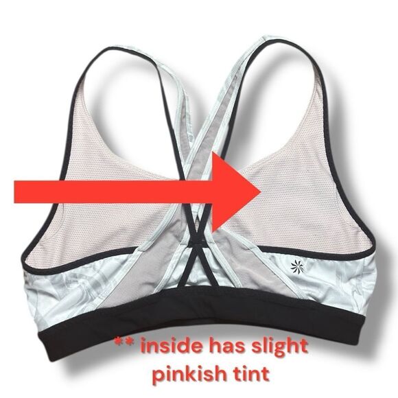 Athleta Gray and Black Sports Bra Racerback Design Sz S - Picture 7 of 8